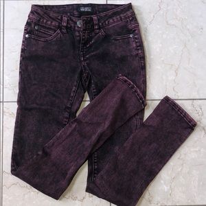 Celebrity Pink Jeans. Maroon&Black washed jeggings